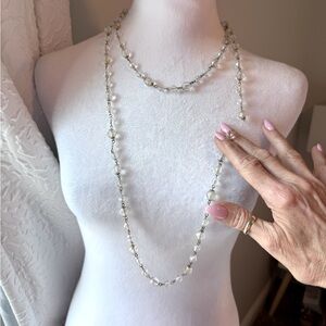 Elegant Vintage Crystal Beaded Necklace (without clasp)